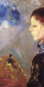 Odilon Redon Portrait of Ari Redon with Sailor Collar oil painting image